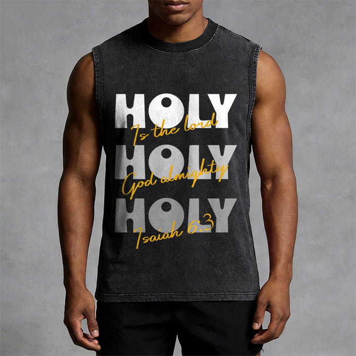 Christianartworkshop Débardeur unisexe lavé Holy Holy Holy - image 7