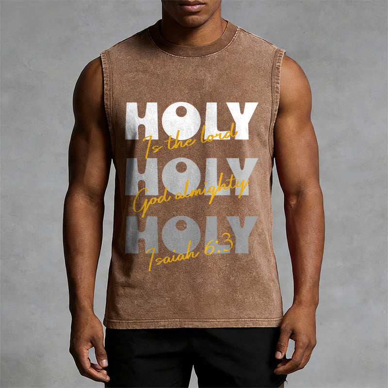 Christianartworkshop Débardeur unisexe lavé Holy Holy Holy - image 10