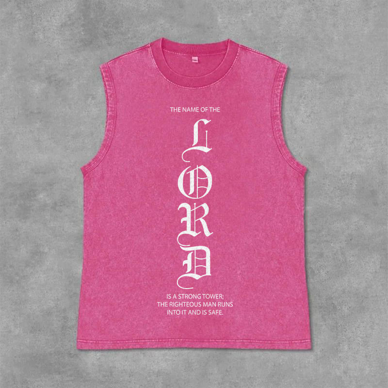Christianartworkshop Débardeur unisexe lavé LORD - Rose - 2XL - image 12