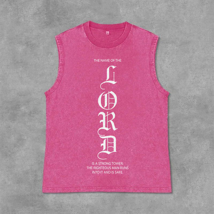 Christianartworkshop Débardeur unisexe lavé LORD - Rose - 2XL - image 12