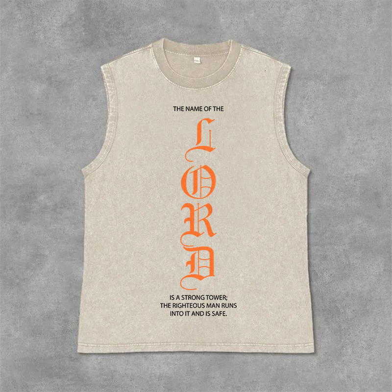Christianartworkshop Débardeur unisexe lavé LORD - Beige - 2XL - image 6