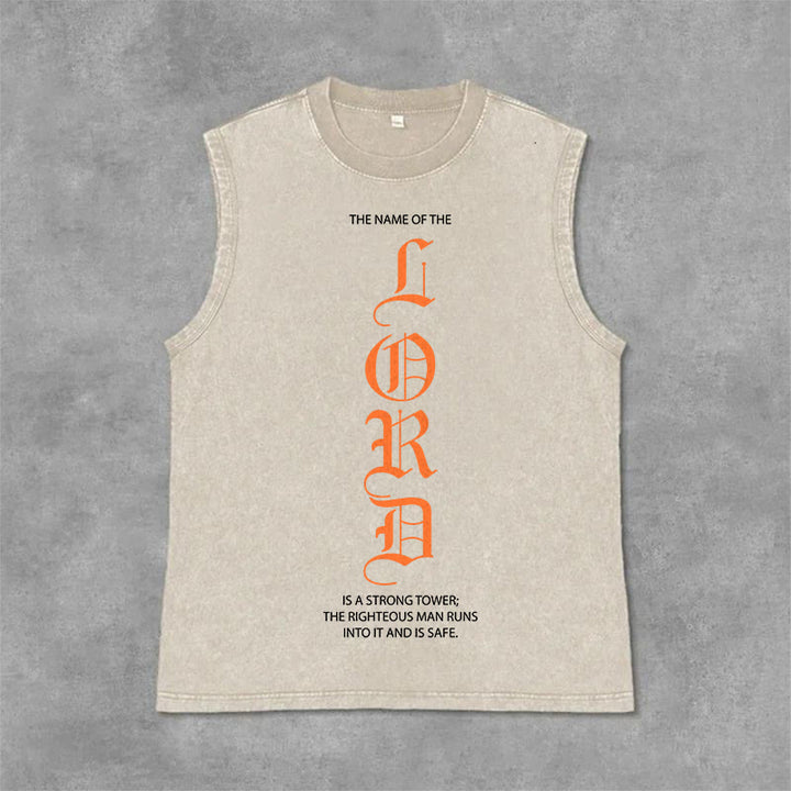 Christianartworkshop Débardeur unisexe lavé LORD - Beige - 2XL - image 6