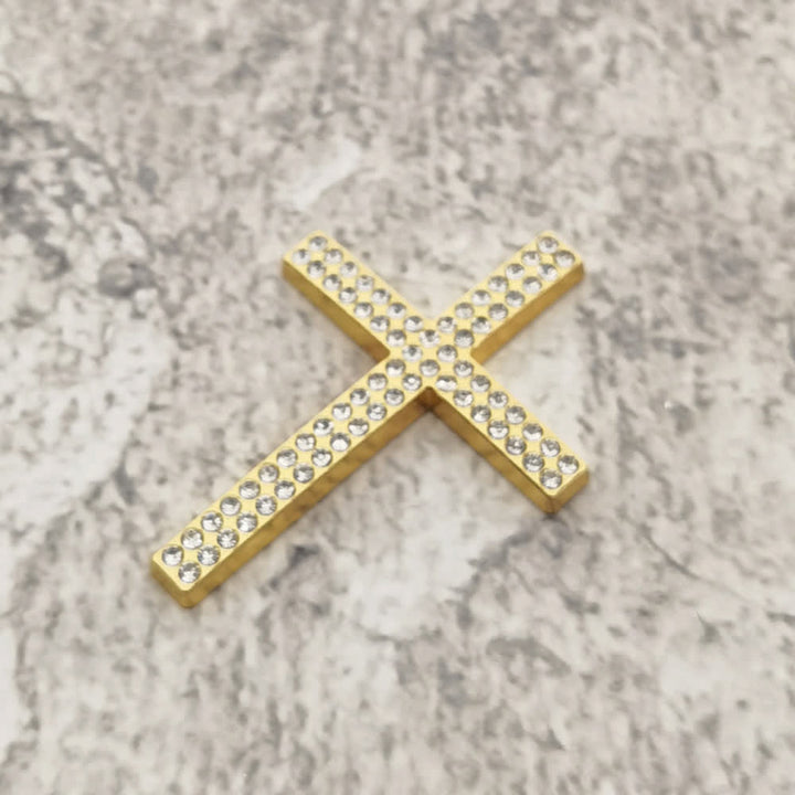 Autocollant croix en métal durable Christianartworkshop pour voiture : un rappel de sa protection silencieuse sur la route - Golden# (Lot de 4) - image 16