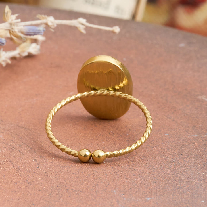 Christianartworkshop Bague ovale martelée en forme de croix torsadée : symbole rustique de bénédiction fervente - image 5