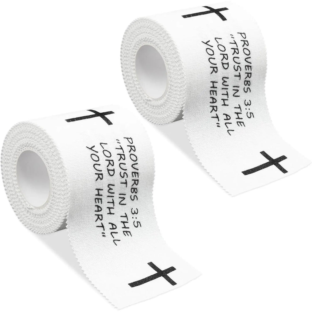 Christianartworkshop Proverbes 3:5 et Philippiens 4:13 : Bande adhésive athlétique avec verset biblique « Croix de la Foi » pour le poignet - image 7