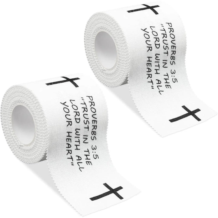 Christianartworkshop Proverbes 3:5 et Philippiens 4:13 : Bande adhésive athlétique avec verset biblique « Croix de la Foi » pour le poignet - image 7