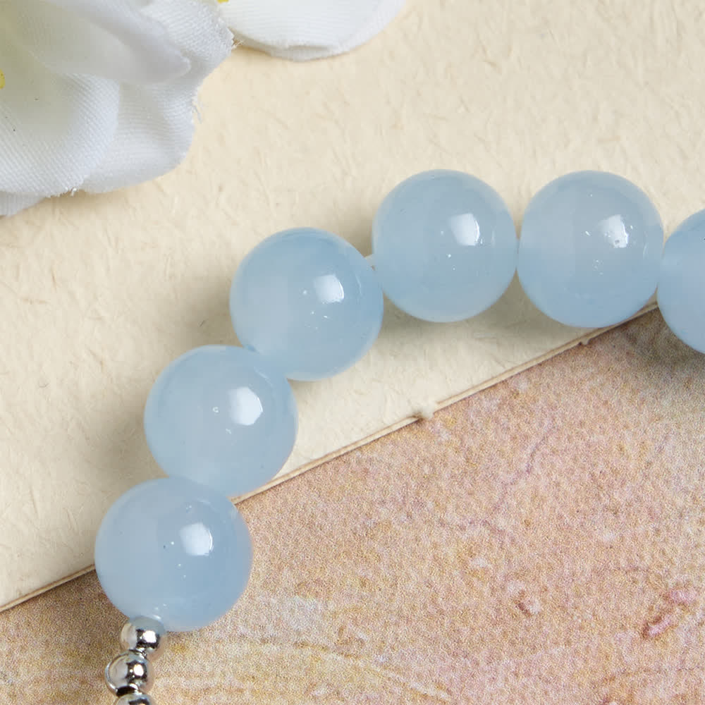 Christianartworkshop Bracelet Saint Michel en howlite naturelle : bleu clair et rose, double protection spirituelle - image 16