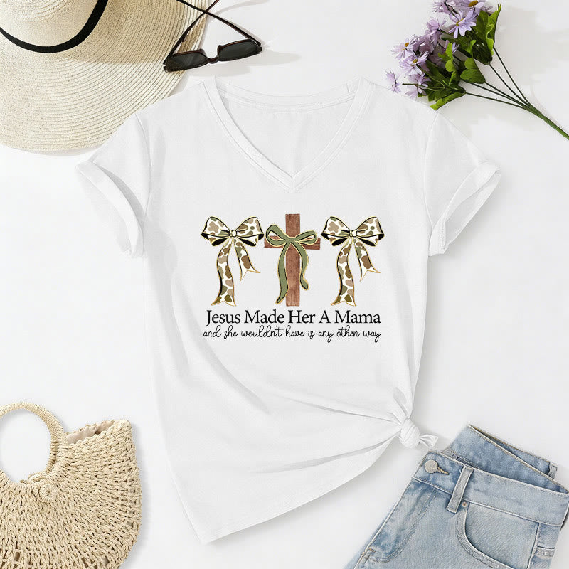 Christianartworkshop T-shirt décontracté à col en V avec motif arbalète et arc Jésus - Blanc - 2XL - image 4