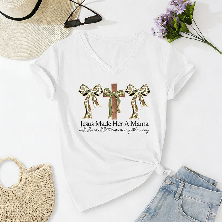 Christianartworkshop T-shirt décontracté à col en V avec motif arbalète et arc Jésus - Blanc - 2XL - image 4