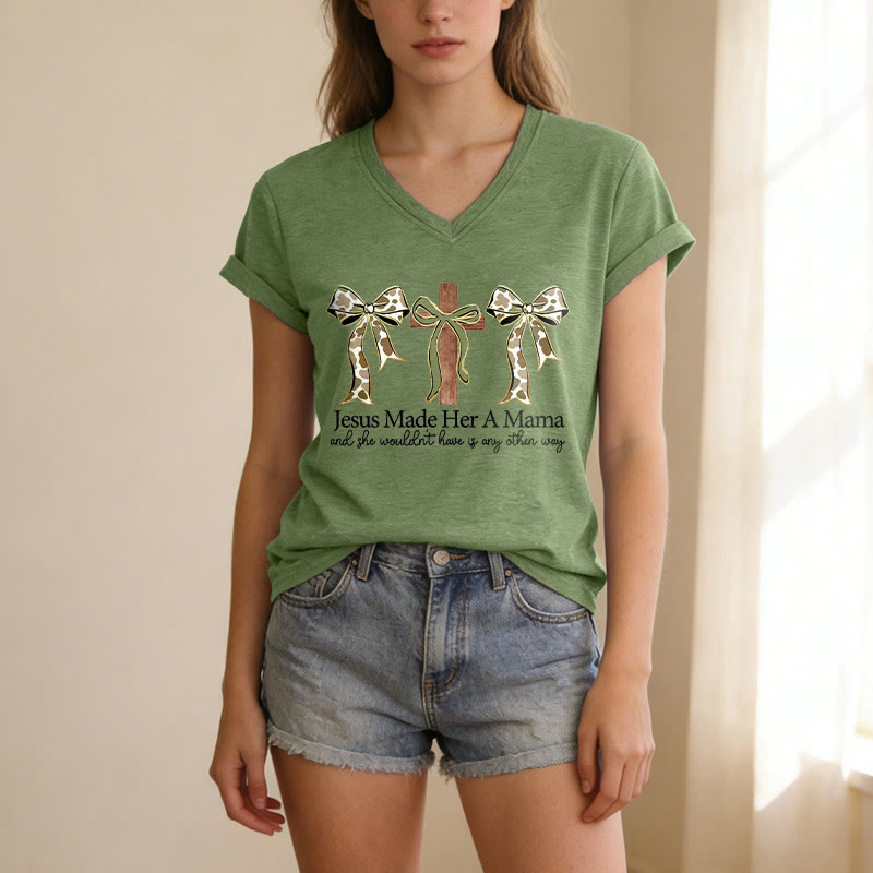 Christianartworkshop T-shirt décontracté à col en V avec motif arbalète et arc Jésus - image 3