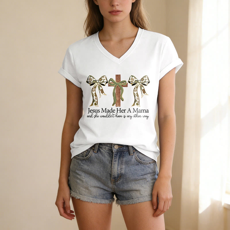 Christianartworkshop T-shirt décontracté à col en V avec motif arbalète et arc Jésus - image 5