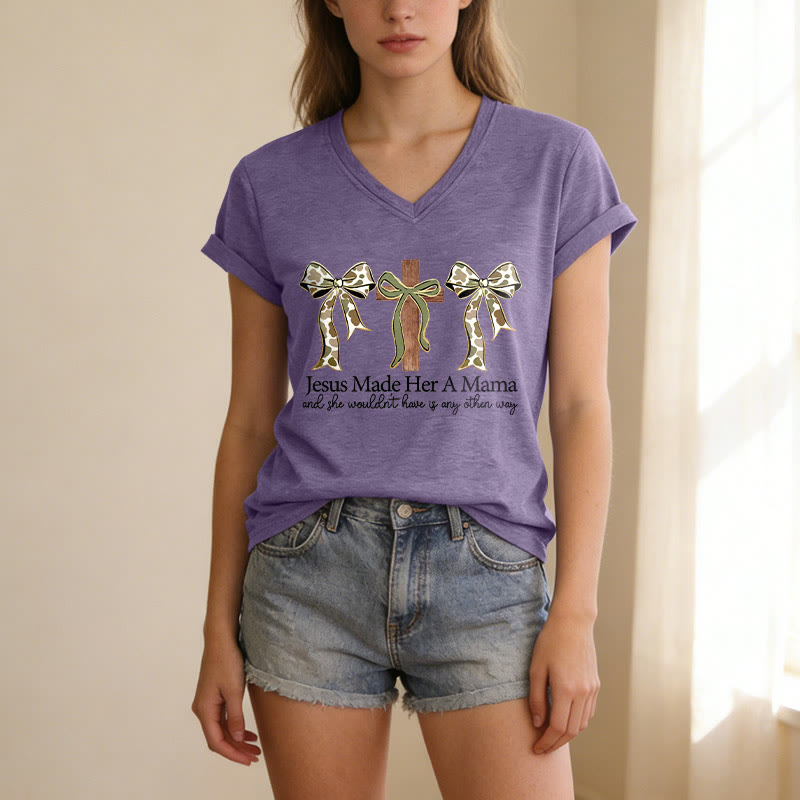 Christianartworkshop T-shirt décontracté à col en V avec motif arbalète et arc Jésus - image 17