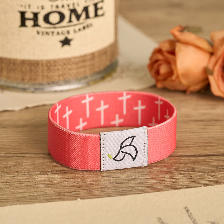 Christianartworkshop Bracelet NFC à lecture tactile : emblème de la colombe sacrée pour un rappel quotidien de dévotion - Rose - image 5