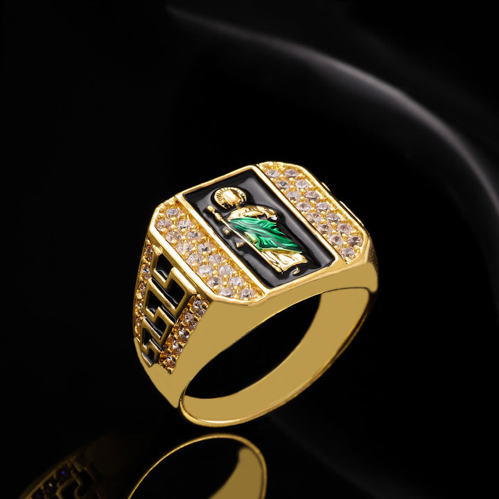 Christianartworkshop Bague de foi Saint Jude à motif géométrique : emblème de dévotion inébranlable en zircon brillant - image 3