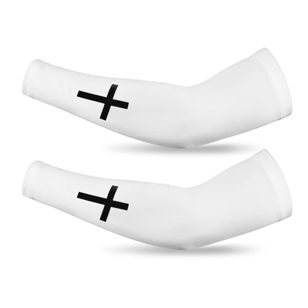 Christianartworkshop Manchons de compression croisée pour les bras : soutien athlétique et prévention des blessures - Blanc - image 4