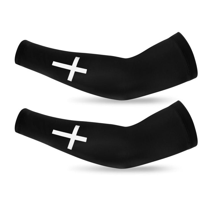 Christianartworkshop Manchons de compression croisée pour les bras : soutien athlétique et prévention des blessures - Noir - image 2