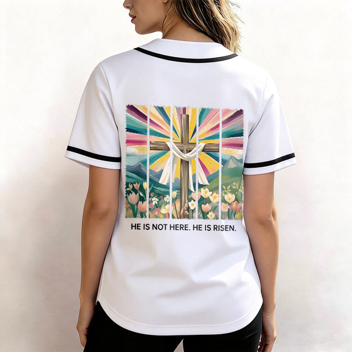Christianartworkshop Il n'est pas ici, il est ressuscité Maillot de baseball unisexe Foi - image 10