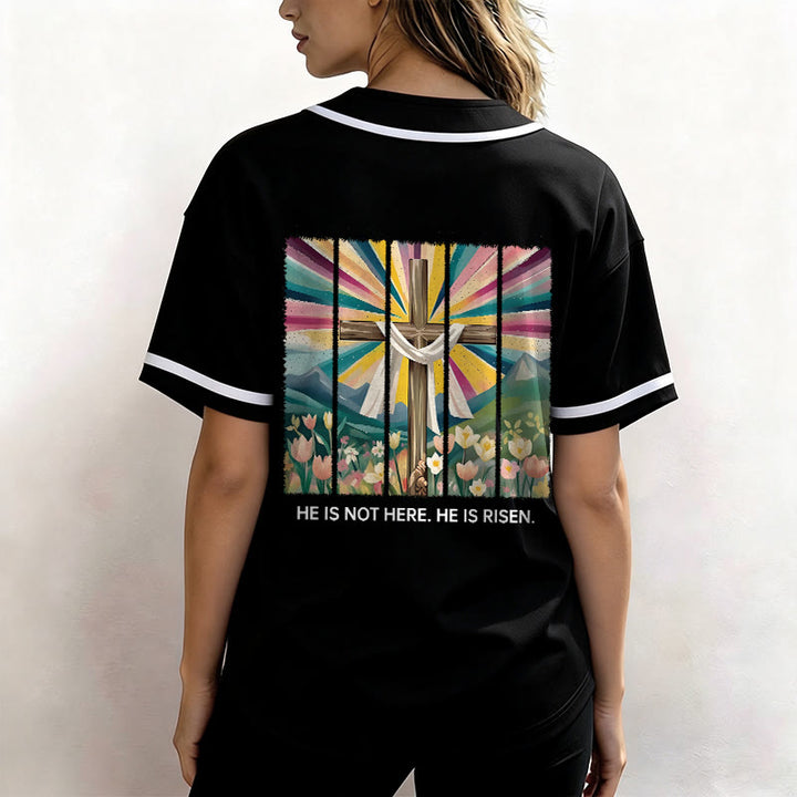 Christianartworkshop Il n'est pas ici, il est ressuscité Maillot de baseball unisexe Foi - image 17