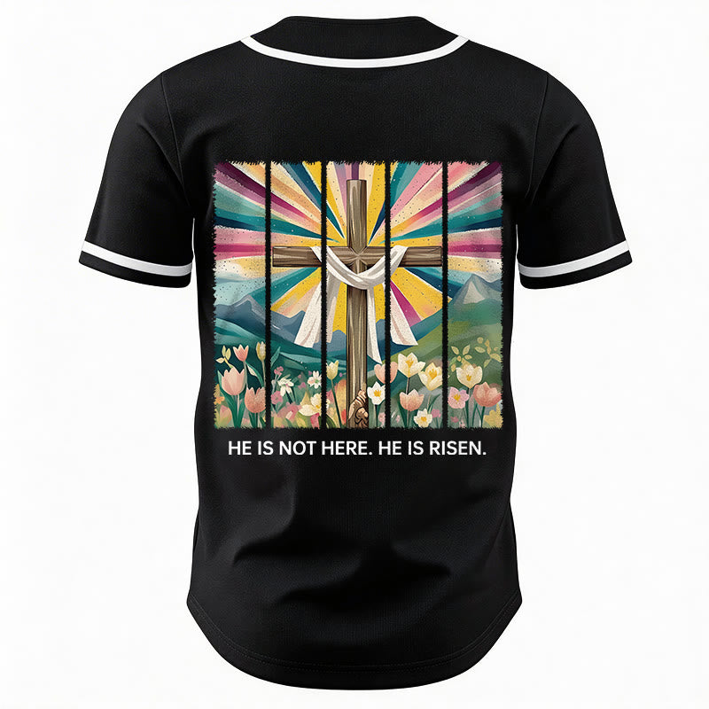 Christianartworkshop Il n'est pas ici, il est ressuscité Maillot de baseball unisexe Foi - image 19