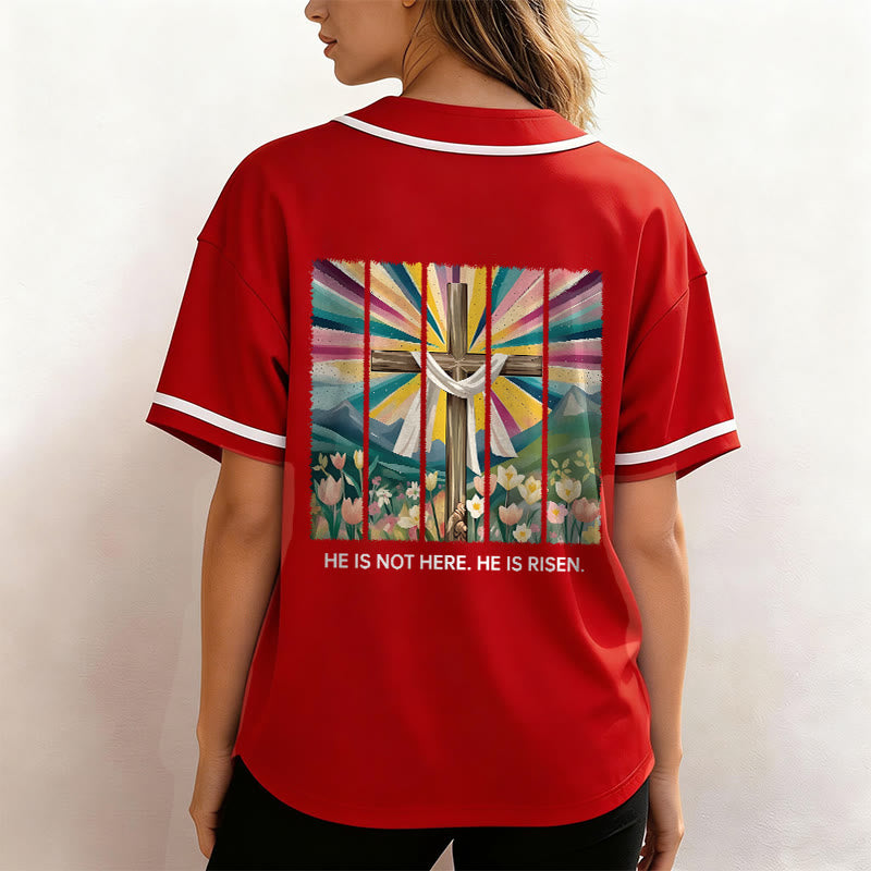 Christianartworkshop Il n'est pas ici, il est ressuscité Maillot de baseball unisexe Foi - image 24