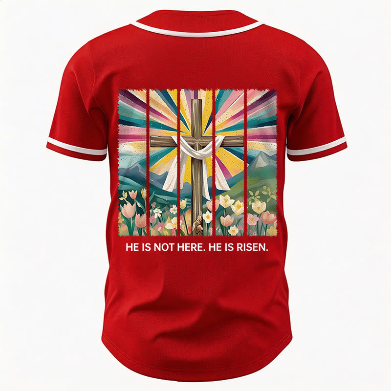 Christianartworkshop Il n'est pas ici, il est ressuscité Maillot de baseball unisexe Foi - image 26