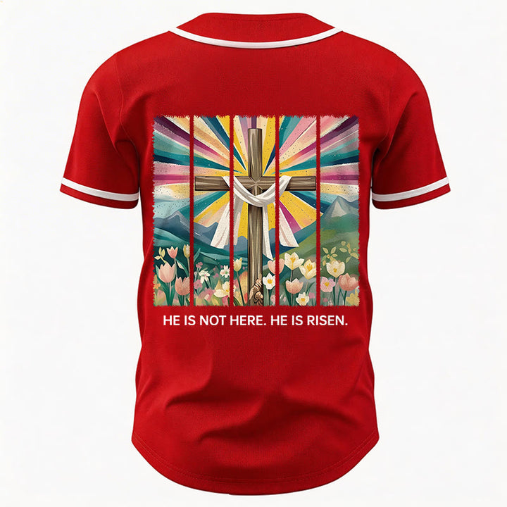 Christianartworkshop Il n'est pas ici, il est ressuscité Maillot de baseball unisexe Foi - image 26