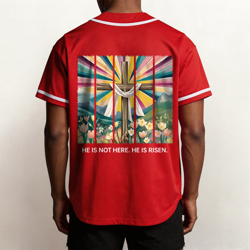 Christianartworkshop Il n'est pas ici, il est ressuscité Maillot de baseball unisexe Foi - image 22