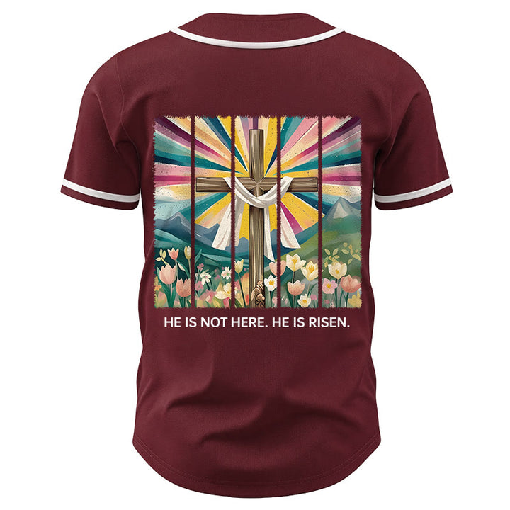 Christianartworkshop Il n'est pas ici, il est ressuscité Maillot de baseball unisexe Foi - image 33