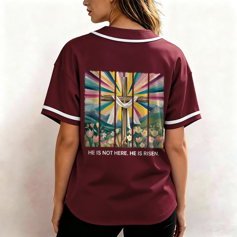 Christianartworkshop Il n'est pas ici, il est ressuscité Maillot de baseball unisexe Foi - image 31