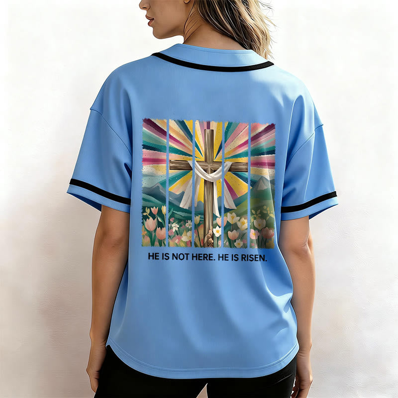 Christianartworkshop Il n'est pas ici, il est ressuscité Maillot de baseball unisexe Foi - image 38