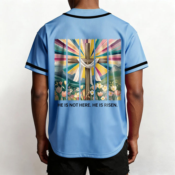 Christianartworkshop Il n'est pas ici, il est ressuscité Maillot de baseball unisexe Foi - image 36