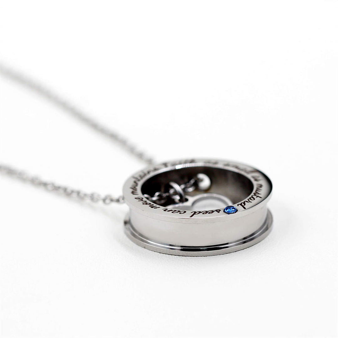 Christianartworkshop Collier pendentif « Cœur de graine de moutarde » avec inscription biblique : La foi aussi petite qu’une graine de moutarde - image 4