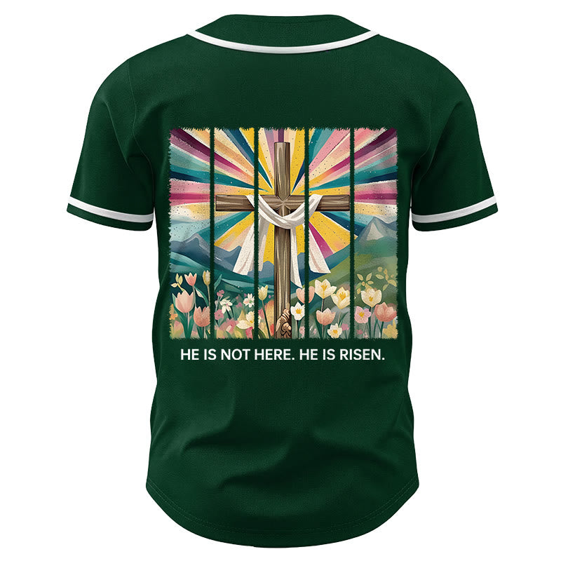 Christianartworkshop Il n'est pas ici, il est ressuscité Maillot de baseball unisexe Foi - image 47