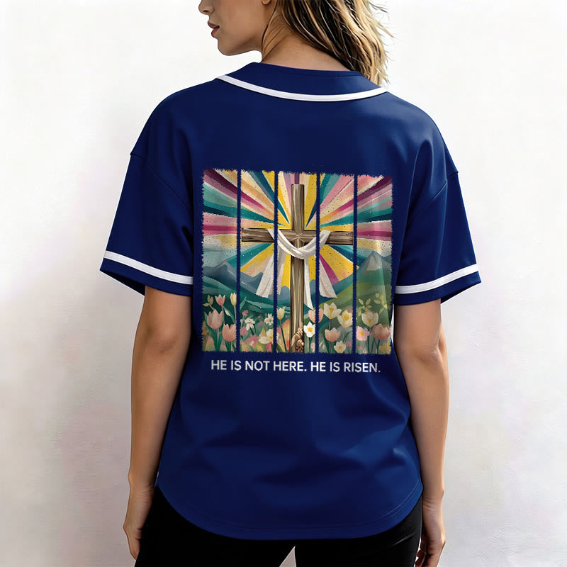 Christianartworkshop Il n'est pas ici, il est ressuscité Maillot de baseball unisexe Foi - image 52