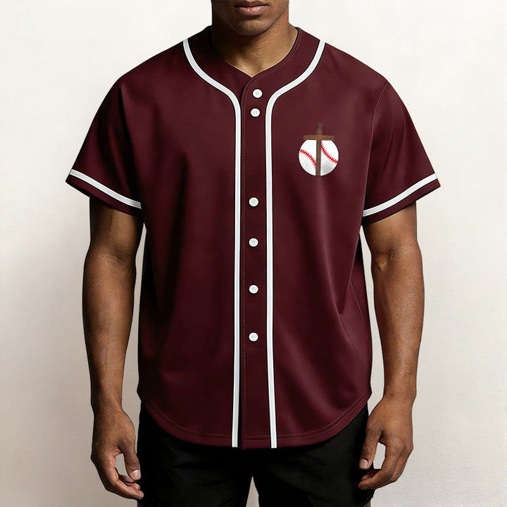 Christianartworkshop Philippiens 4:13 Maillot de baseball Foi : T-shirt de sport avec croix, devise, force et dévotion - image 28