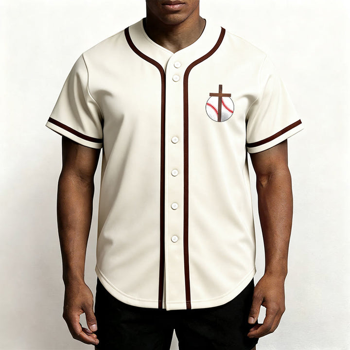 Christianartworkshop Philippiens 4:13 Maillot de baseball Foi : T-shirt de sport avec croix, devise, force et dévotion - image 8