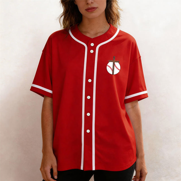 Christianartworkshop Philippiens 4:13 Maillot de baseball Foi : T-shirt de sport avec croix, devise, force et dévotion - image 25