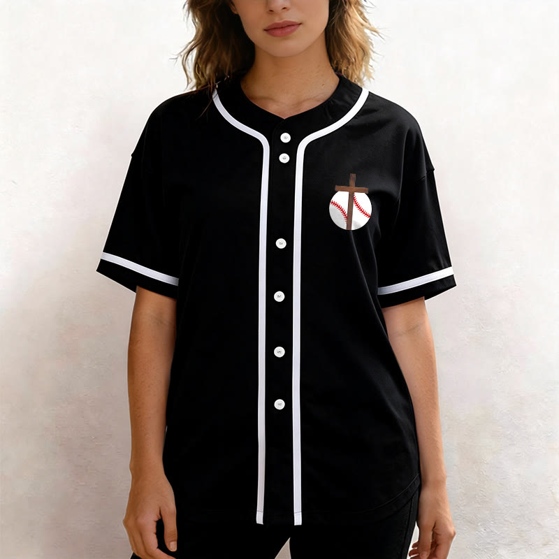 Christianartworkshop Philippiens 4:13 Maillot de baseball Foi : T-shirt de sport avec croix, devise, force et dévotion - image 20