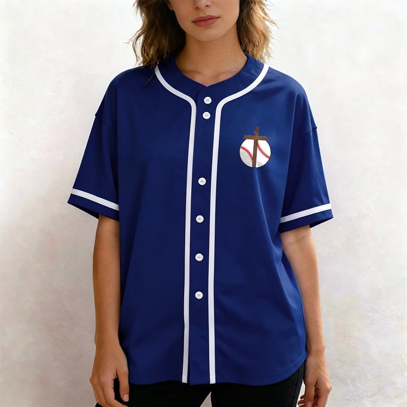 Christianartworkshop Philippiens 4:13 Maillot de baseball Foi : T-shirt de sport avec croix, devise, force et dévotion - image 5
