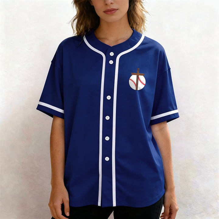 Christianartworkshop Philippiens 4:13 Maillot de baseball Foi : T-shirt de sport avec croix, devise, force et dévotion - image 5