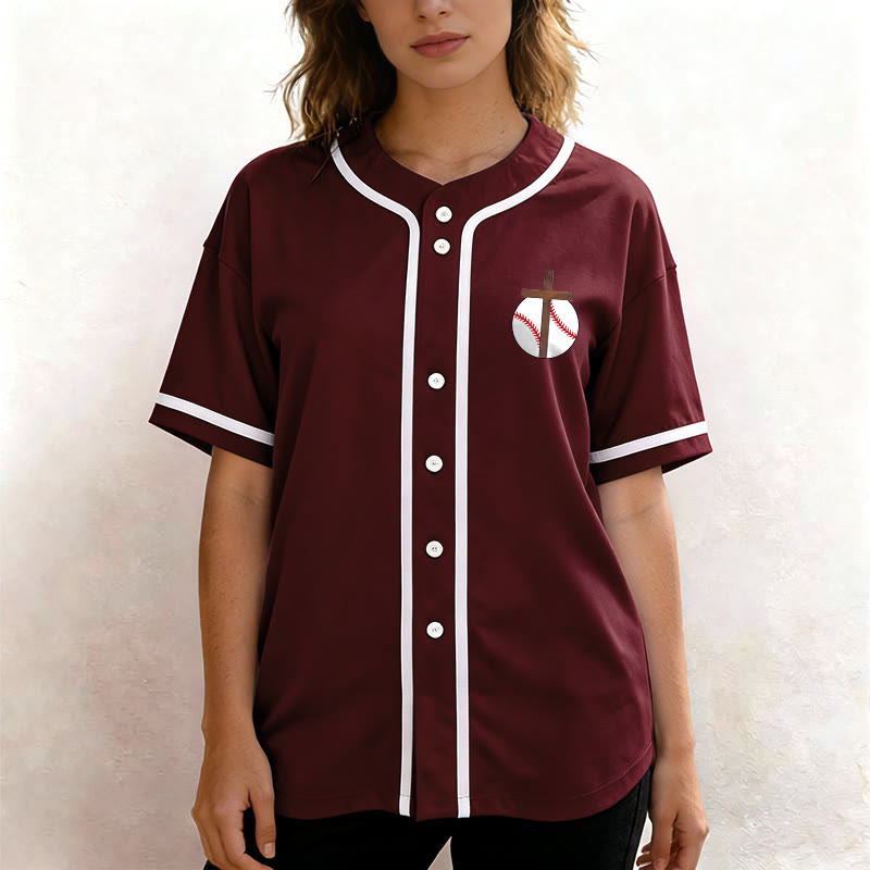 Christianartworkshop Philippiens 4:13 Maillot de baseball Foi : T-shirt de sport avec croix, devise, force et dévotion - image 30