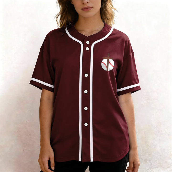Christianartworkshop Philippiens 4:13 Maillot de baseball Foi : T-shirt de sport avec croix, devise, force et dévotion - image 30