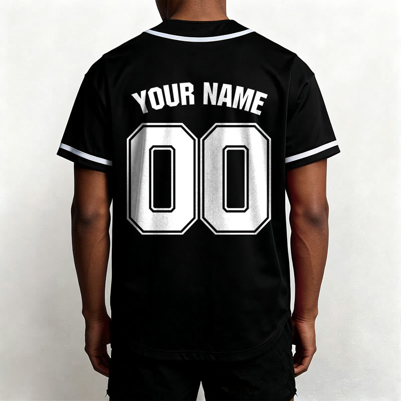 Christianartworkshop Maillot de baseball unisexe personnalisé avec nom et numéro « La foi plutôt que la peur » - image 3