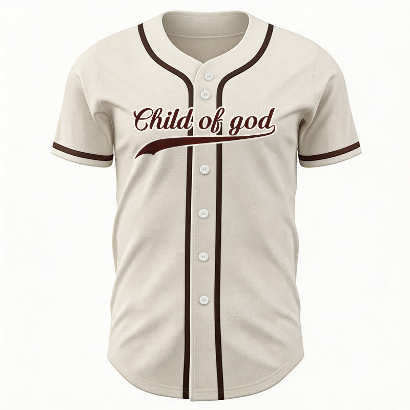 Maillot de baseball unisexe personnalisé avec nom et numéro « Enfant de Dieu » de Christianartworkshop - image 6