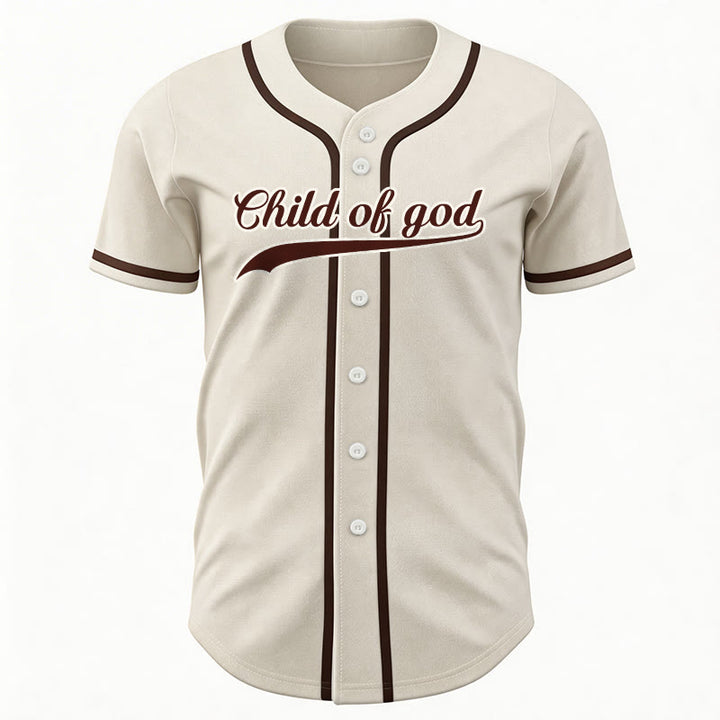 Maillot de baseball unisexe personnalisé avec nom et numéro « Enfant de Dieu » de Christianartworkshop - image 6