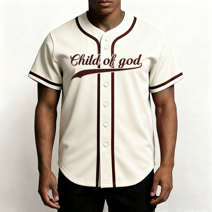Maillot de baseball unisexe personnalisé avec nom et numéro « Enfant de Dieu » de Christianartworkshop - image 2
