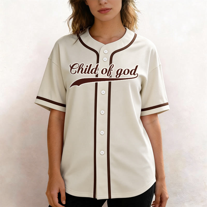 Maillot de baseball unisexe personnalisé avec nom et numéro « Enfant de Dieu » de Christianartworkshop - image 4