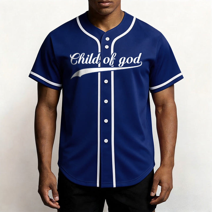Maillot de baseball unisexe personnalisé avec nom et numéro « Enfant de Dieu » de Christianartworkshop - image 9