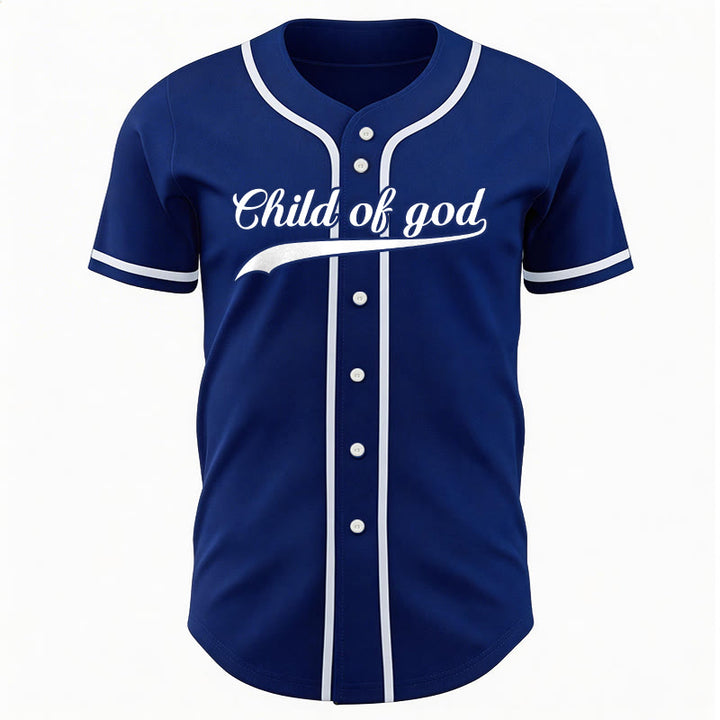 Maillot de baseball unisexe personnalisé avec nom et numéro « Enfant de Dieu » de Christianartworkshop - image 13