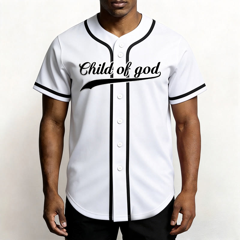 Maillot de baseball unisexe personnalisé avec nom et numéro « Enfant de Dieu » de Christianartworkshop - image 18